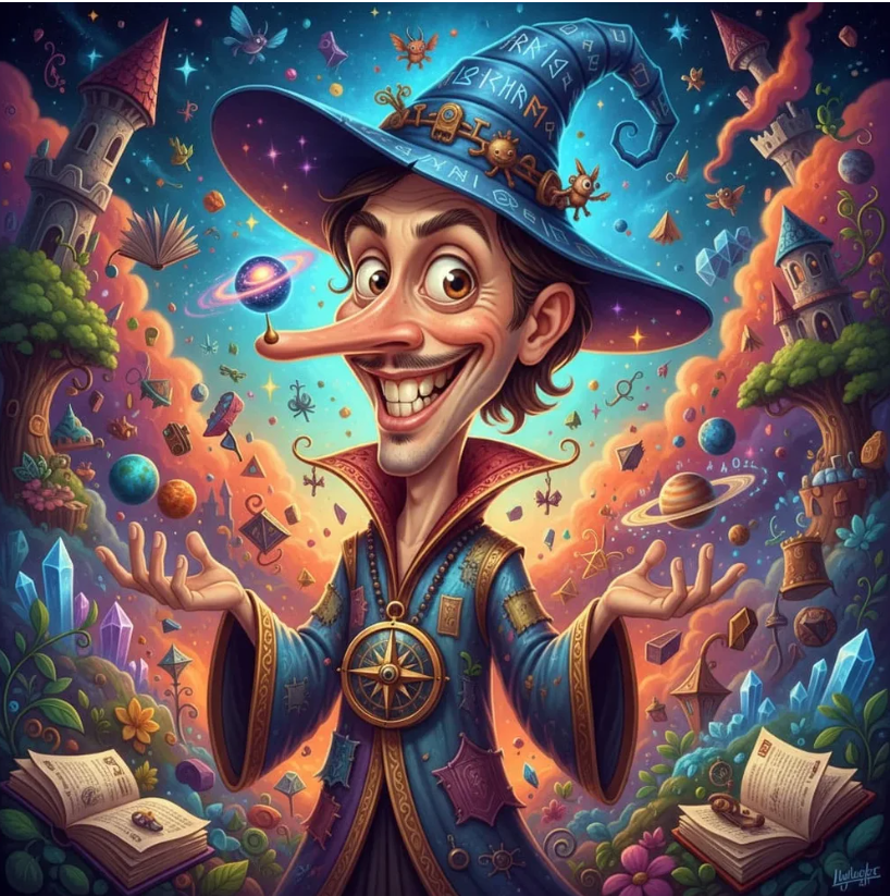 Wizard Caricature Drawing